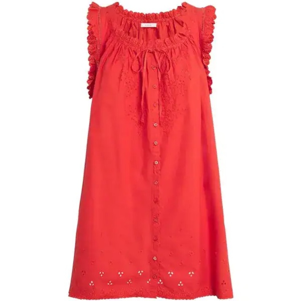 DÖEN Organic Cotton Nessie Mini Dress - Red